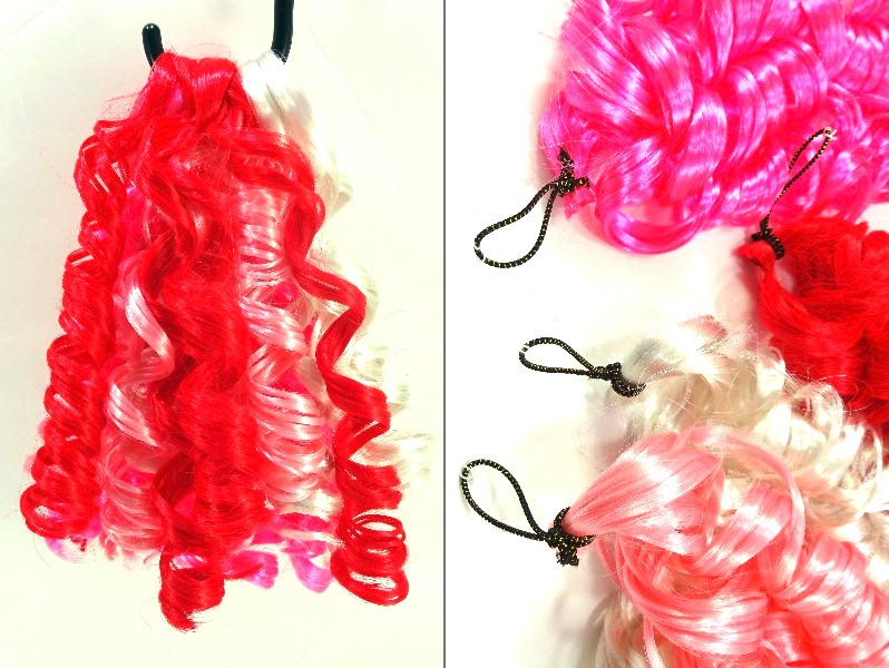Image: Silky curls cut and hanging from the hanger hook